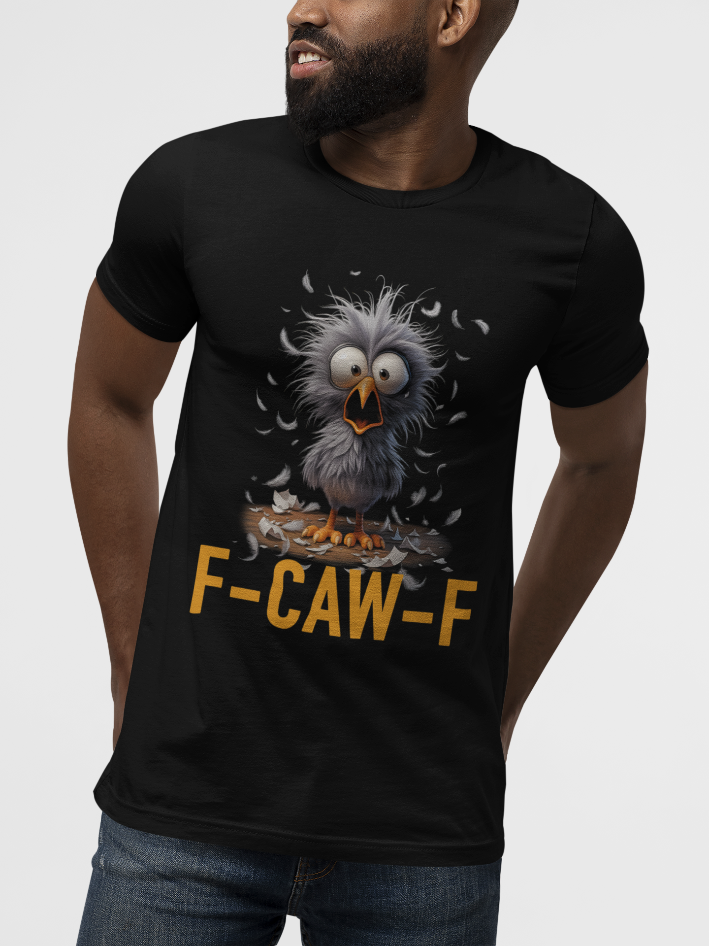F-CAW-F Funny Fluffy Bird T-Shirt