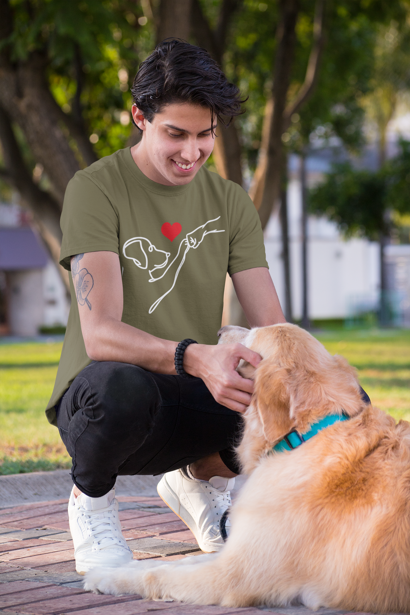Minimalist Dog Love Line Art T-Shirt – Dog Lover Shirt, Pet Parent Gift, Dog Mom Dog Dad Tee, Puppy Love Graphic Shirt